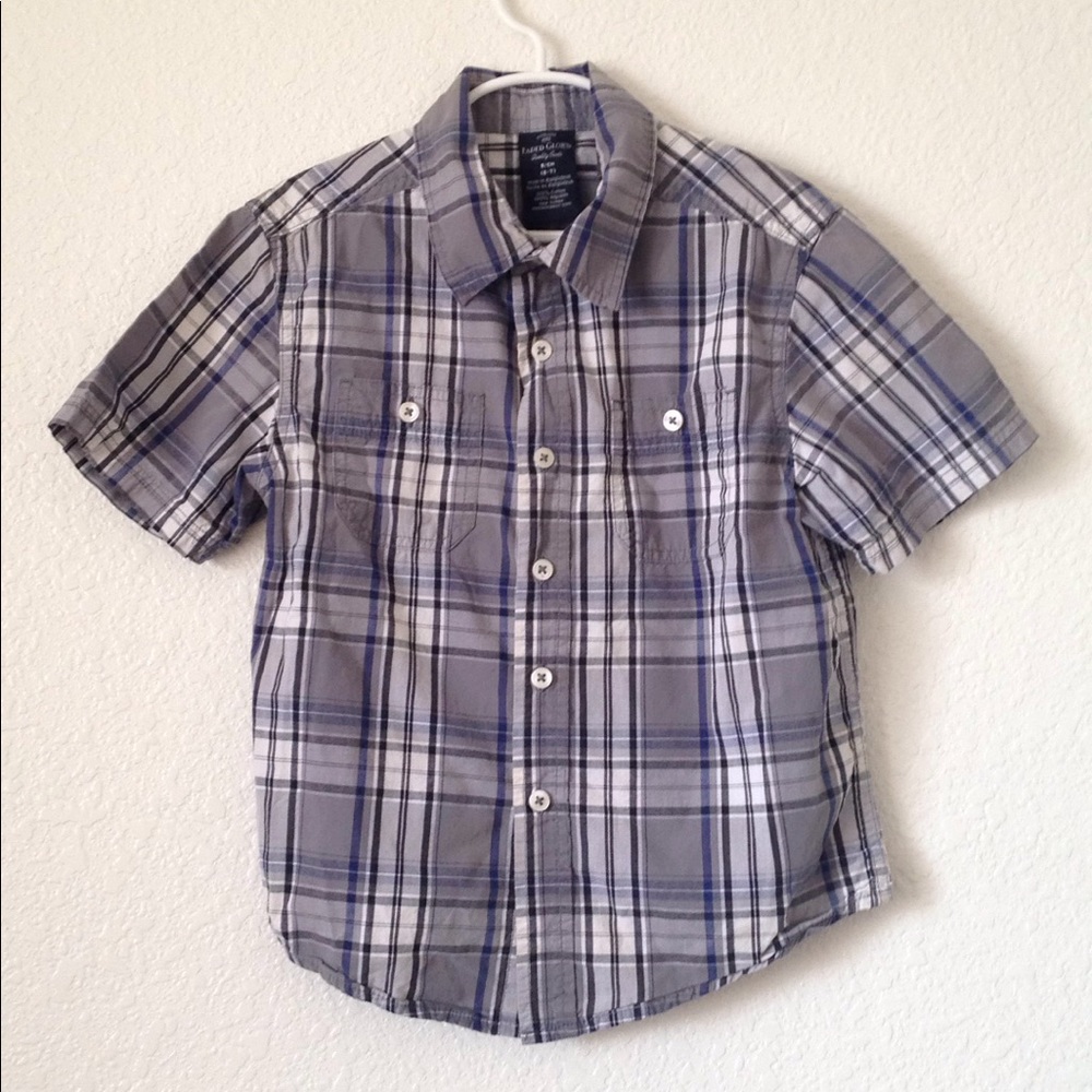 FINAL MARKDOWN Boy's Faded Glory SS Button Down Shirt [S 6/7)